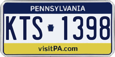 PA license plate KTS1398