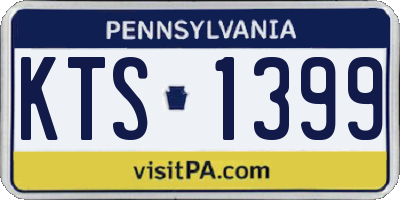 PA license plate KTS1399