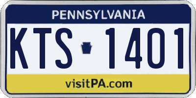 PA license plate KTS1401