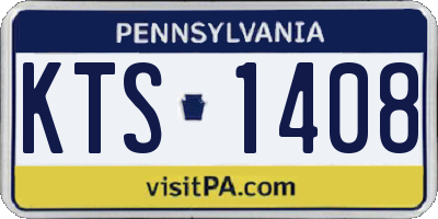 PA license plate KTS1408