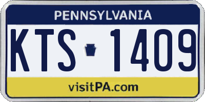 PA license plate KTS1409