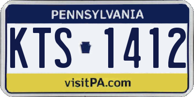 PA license plate KTS1412