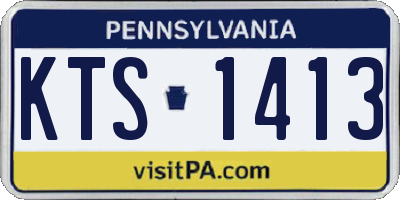 PA license plate KTS1413