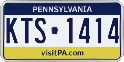 PA license plate KTS1414