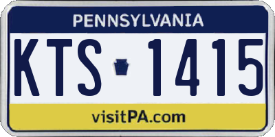 PA license plate KTS1415