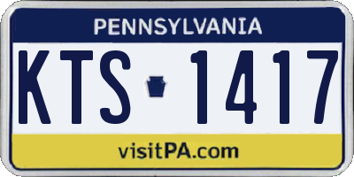 PA license plate KTS1417