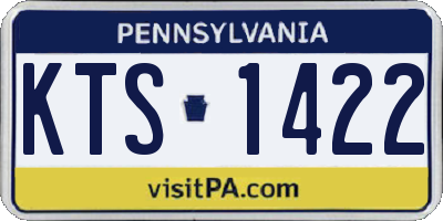 PA license plate KTS1422