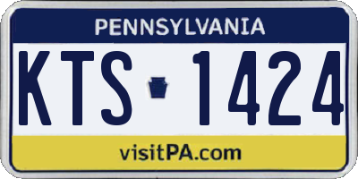 PA license plate KTS1424