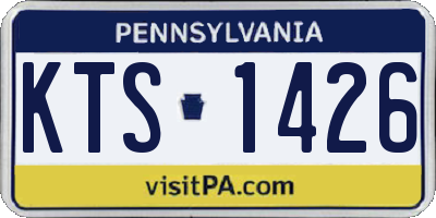 PA license plate KTS1426