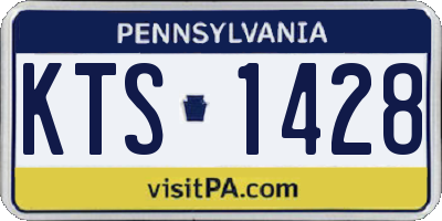 PA license plate KTS1428