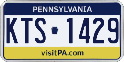 PA license plate KTS1429