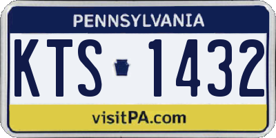 PA license plate KTS1432