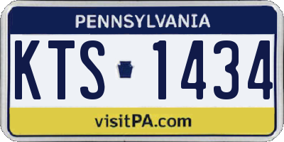 PA license plate KTS1434