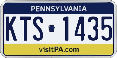 PA license plate KTS1435