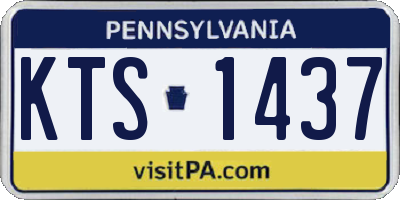 PA license plate KTS1437