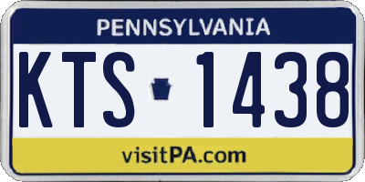 PA license plate KTS1438