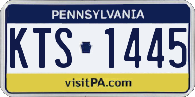 PA license plate KTS1445