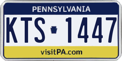PA license plate KTS1447