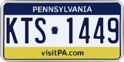 PA license plate KTS1449