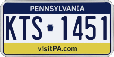 PA license plate KTS1451
