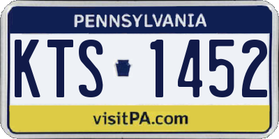 PA license plate KTS1452