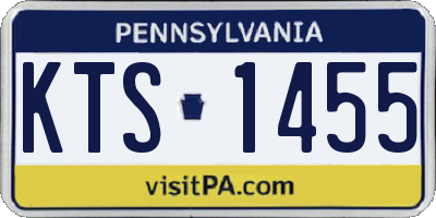 PA license plate KTS1455