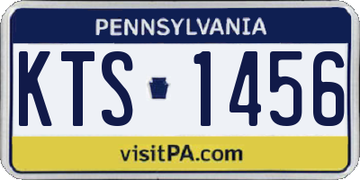 PA license plate KTS1456