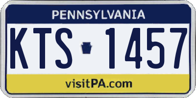 PA license plate KTS1457