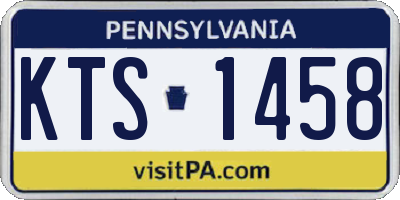 PA license plate KTS1458