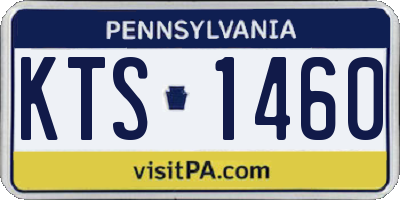PA license plate KTS1460