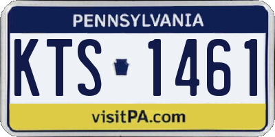 PA license plate KTS1461