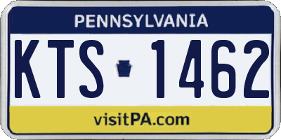 PA license plate KTS1462