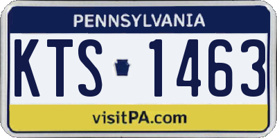 PA license plate KTS1463