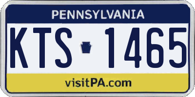 PA license plate KTS1465