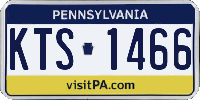 PA license plate KTS1466