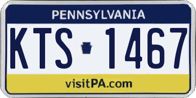 PA license plate KTS1467