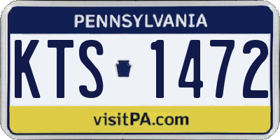 PA license plate KTS1472