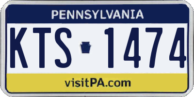 PA license plate KTS1474