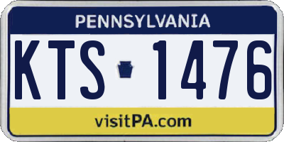 PA license plate KTS1476