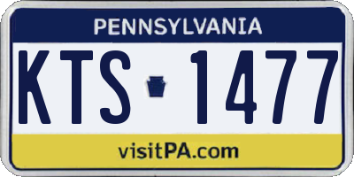 PA license plate KTS1477