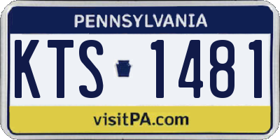 PA license plate KTS1481
