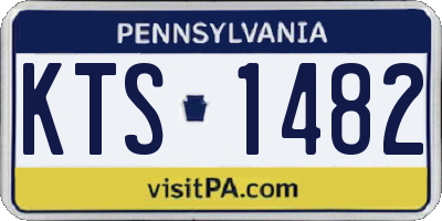 PA license plate KTS1482