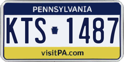 PA license plate KTS1487