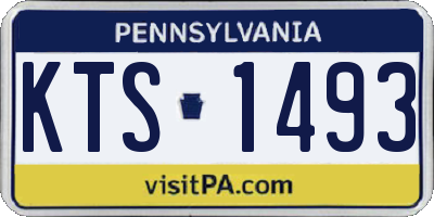 PA license plate KTS1493