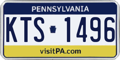 PA license plate KTS1496