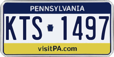 PA license plate KTS1497
