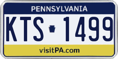 PA license plate KTS1499