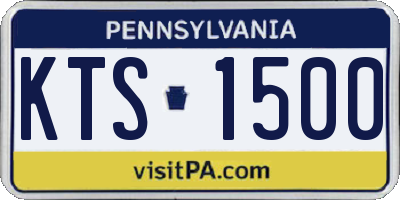 PA license plate KTS1500
