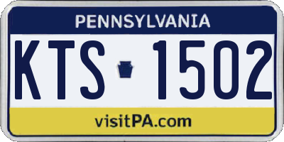 PA license plate KTS1502