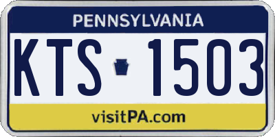 PA license plate KTS1503